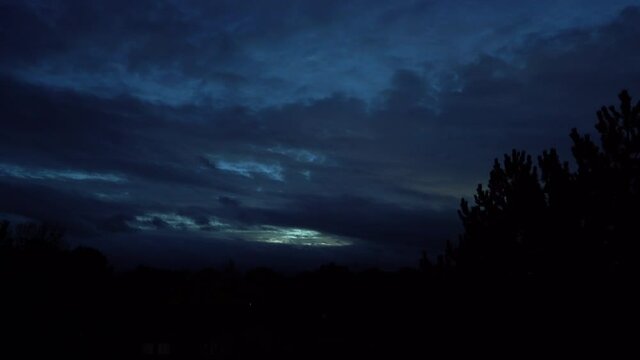 Cloudy sky in the evening