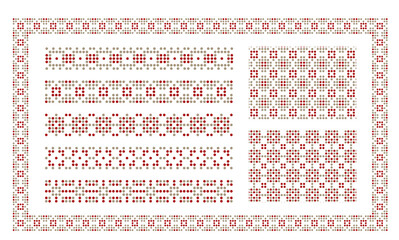 飾り罫、パターン／装飾用ベクターデータ(
Illustrator&JPEG)