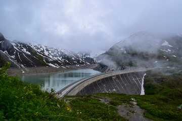 Mooserboden Dam , Stausee , Hohenburg , Kaprun , Kitzsteinhorn , Salzburg , Austria 