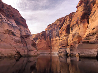 Fototapeta na wymiar Antelope Canyon - slot canyons in Page Arizona, USA 