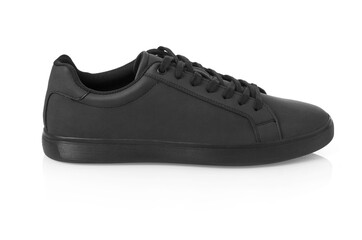 Leather black shoe