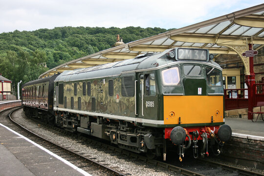 Class 25 Diesel D5185 Locomotive At Keighley, Keighley And Worth Valley Railway, West Yorkshire, UK - June 2008