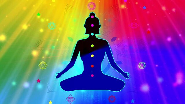 Meditation Animation, Positive Healing energy, Chakras, Aura, Yin Yang, Balance Energy Healing