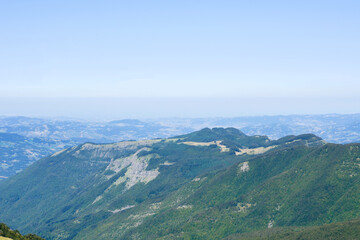 Naklejka premium Veduta dal crinale dell'Appennino toscoemiliano, Fanano, Italia