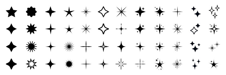 Stars set icons. Rating star signs collection – vector for stock