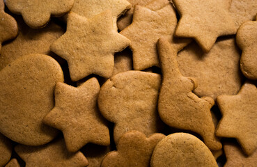 Closeup of traditional finnish christmas biscuits 