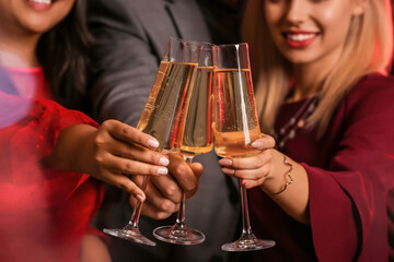 Young people celebrating New Year in night club