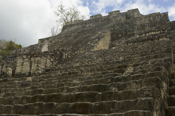 Pyramide of the structure II, Calakmul, Yucatan, Mexico, UNESCO World Heritage Site.