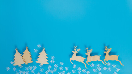 Obraz premium The background image for a presentation or to insert text greetings, Christmas holidays.
