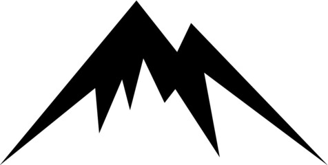 Vector illustration of the mountain abstract sign