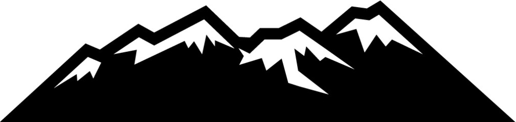 Vector illustration of the mountain abstract sign