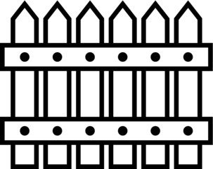 Vector illustration of the wood fence