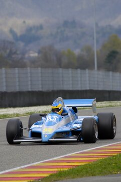 Mugello Circuit 1 April 2007: Unknown Run On Classic F1 Car 1983 Osella FA1D (ex PierCarlo Ghinzani - Jean Pierre Jarier) On Mugello Circuit In Italy During Mugello Historic Festival.