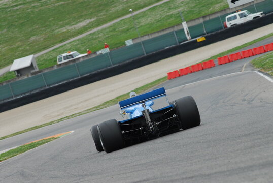 Mugello Circuit 1 April 2007: Unknown Run On Classic F1 Car 1983 Osella FA1D (ex PierCarlo Ghinzani - Jean Pierre Jarier) On Mugello Circuit In Italy During Mugello Historic Festival.