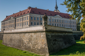 old castle defensive walls  and moat Rzeszow Subcarpthia Poland