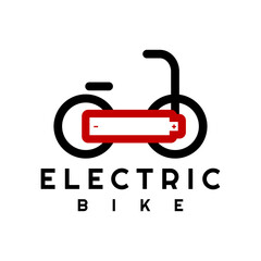 Electric bike City logo design vector