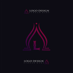 Custom Letter L logo design monogram template elements