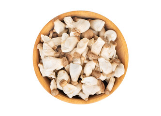 Eringi mushrooms in bowl