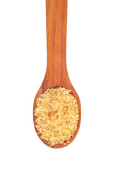 Brown sugar in spoon
