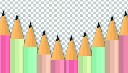 pencils isolated on white background