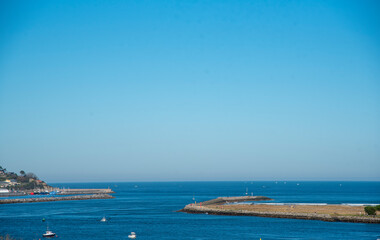 puerto de Hondarribia y playa de Hendaya. 