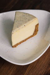 piece of cheesecake delicious holiday statement. High quality photo