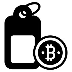 
Editable vector of coin with wallet, crypto wallet 
