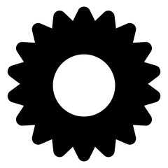 
A setting and repair tool, gear glyph icon
