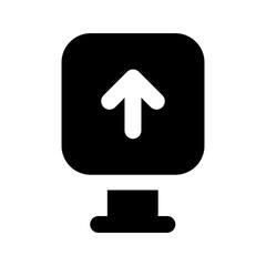 
Filled design of direction board icon
