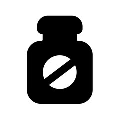 
Energy supplement icon, vitamins glyph design.
