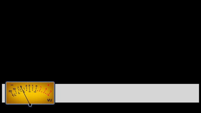 Title bar lower thirds with volume meter