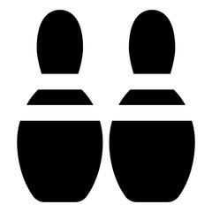 
An icon design of sports accessory, skittles vector 
