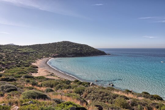 Mari Pintau beach in Sardinia, Italy