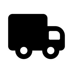 
Delivery van icon design, cargo van in trendy solid style 
