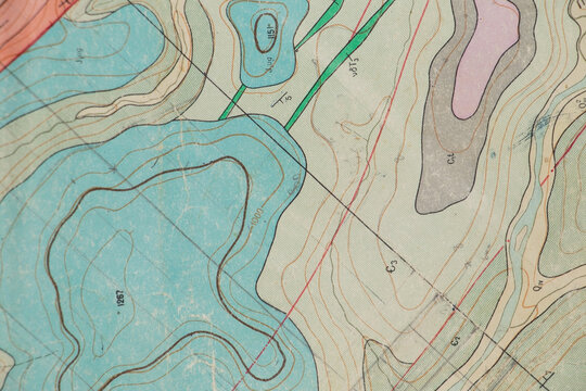 Geological Map For Training As Background Close Up