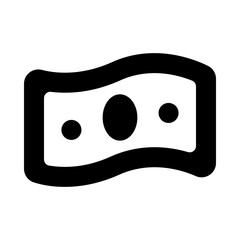 Fototapeta premiumA solid icon of banknote, editable vector of paper money 