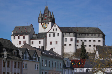 Medieval castle on top of the old town of Diez in Germany, Europe