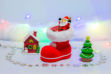 小物で表したクリスマスイメージ