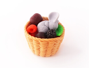 hand made soap in the form of baskets with a mouse