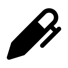 
Solid icon of pen, writing equipment 
