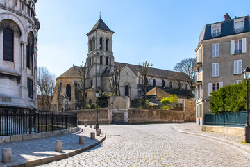 Paris, typical street in Montmartre