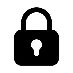 
Glyph icon of lock, editable padlock vector 
