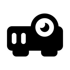 
Electronic device, solid design of projector icon
