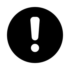 
Exclamation mark icon in filled style, punctuation mark
