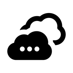
Editable filled design of cloud chat icon

