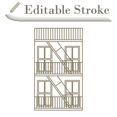 Emergency Fire Ladder Icon