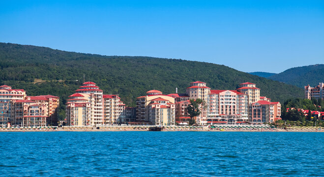 Seaside view of Elenite, resort complex in Bulgaria