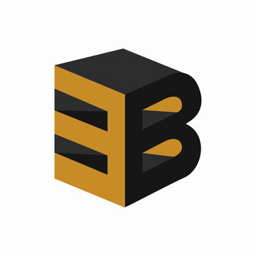 Initial letter eb or be logo design template