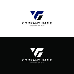 logo modern v t creative abstract identity company