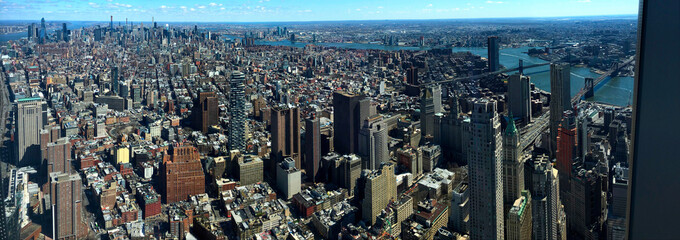 View of New York from the one world observatory